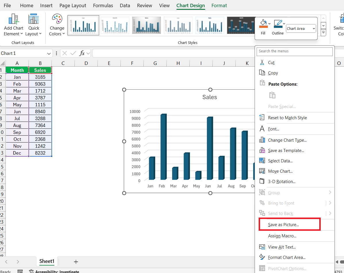 Save Excel Charts as Image