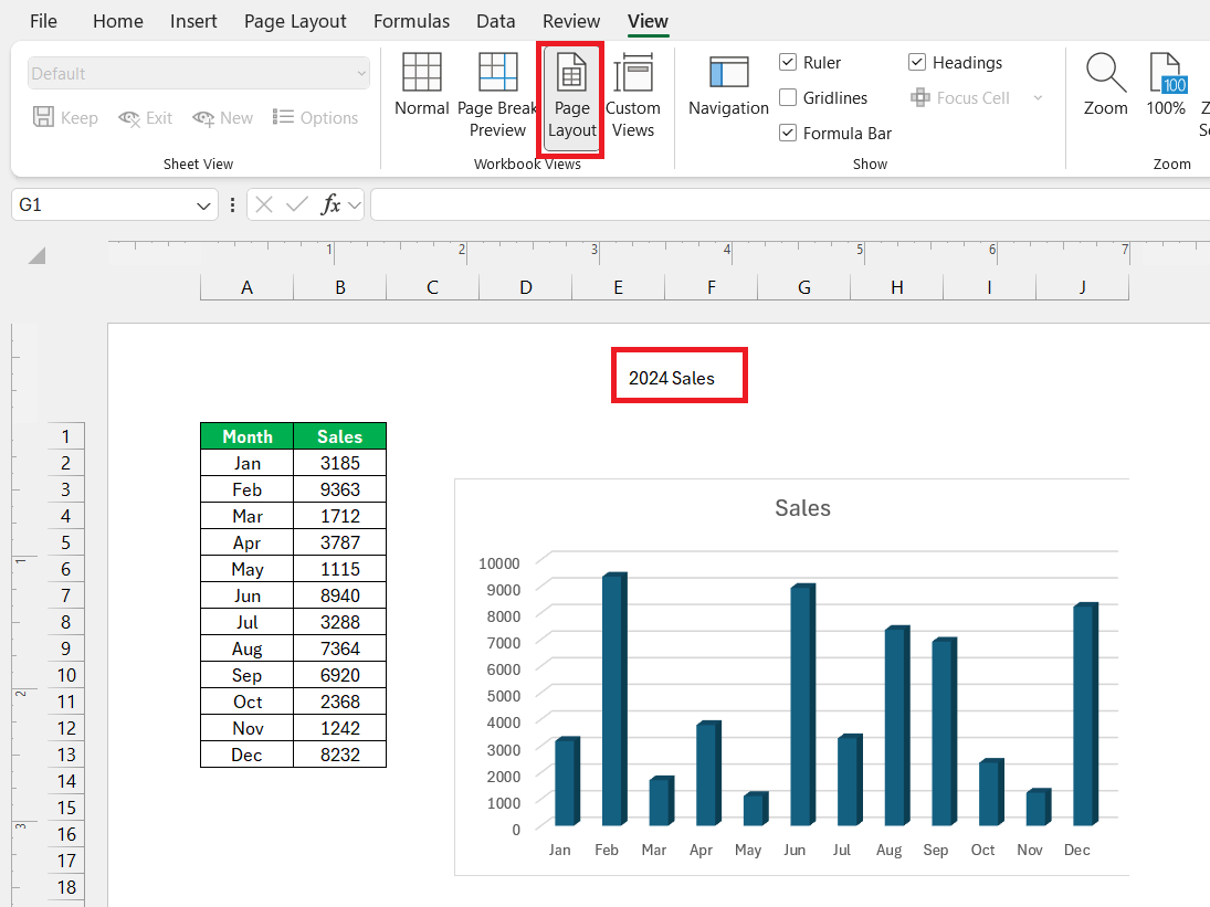 Header and Footer in Excel