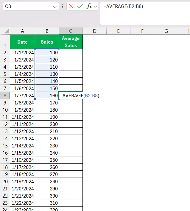 How to Calculate Rolling Average in Excel - Step by Step Guide | MyExcelOnline