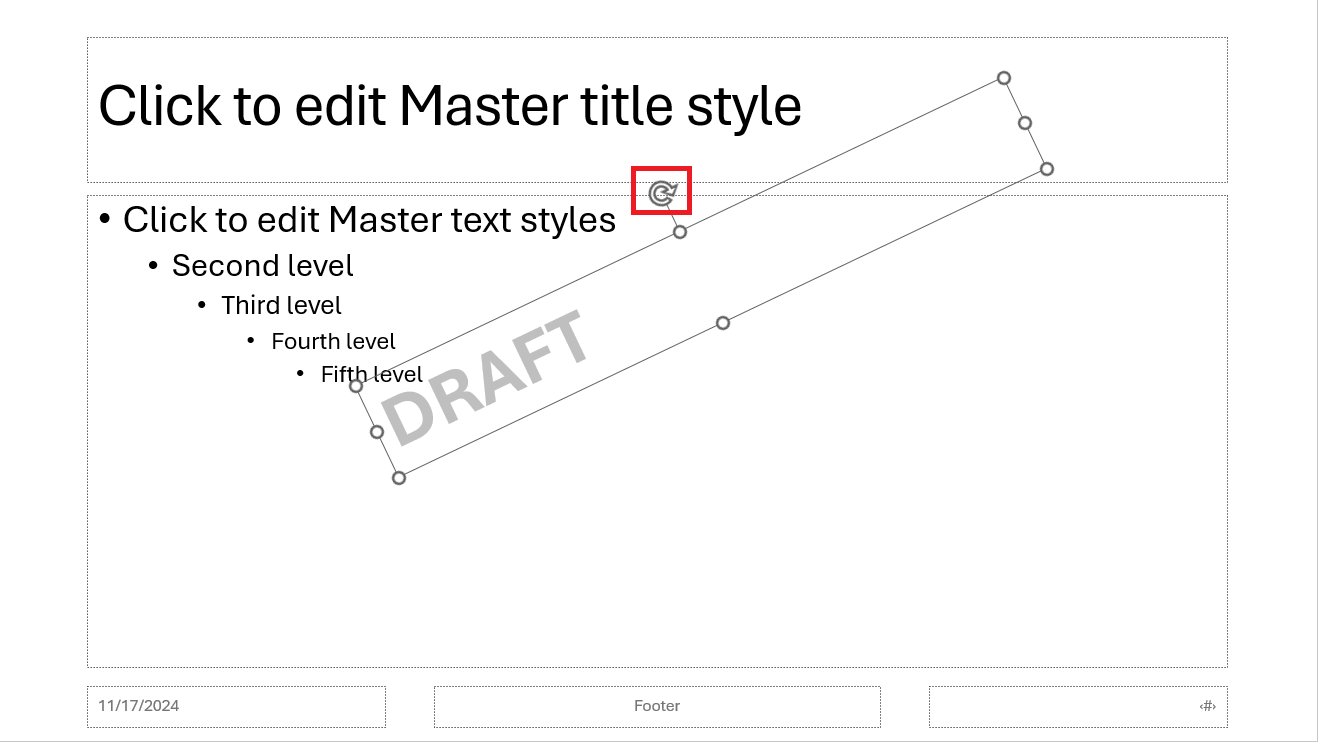 Draft Watermark in PowerPoint