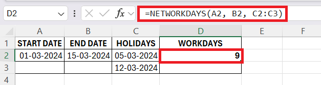 Calculate Differences in Excel