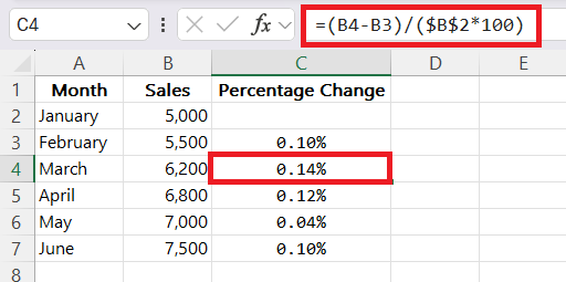 Calculate Differences in Excel