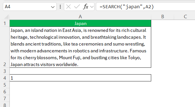 Get First Match in Excel