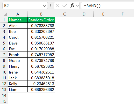 Excel Random Group Generator