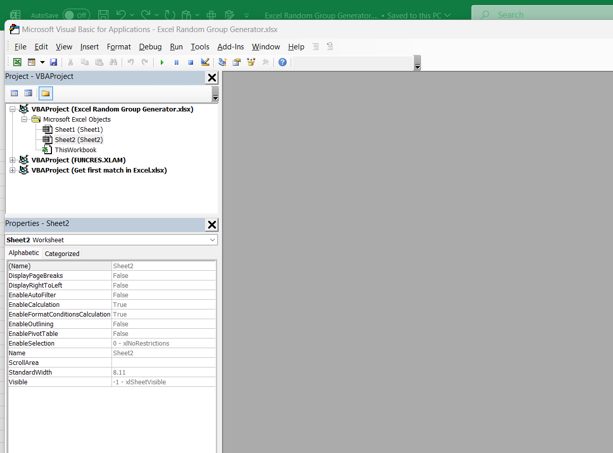 Excel Random Group Generator