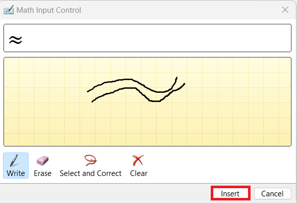 Insert Approximate Symbol in Excel