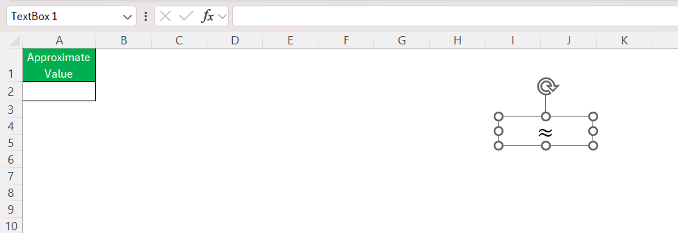Insert Approximate Symbol in Excel