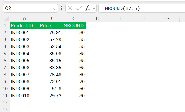 Floor Function in Excel