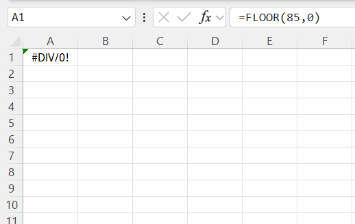 Floor Function in Excel