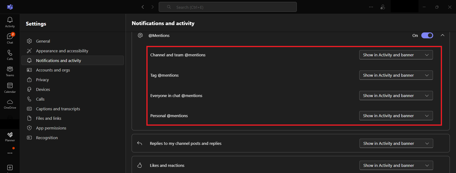 Channels in Microsoft Teams