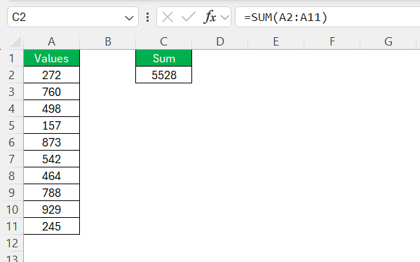 How to find population mean in Excel