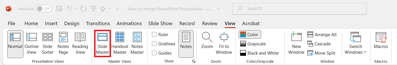 How to Merge PowerPoint Presentations