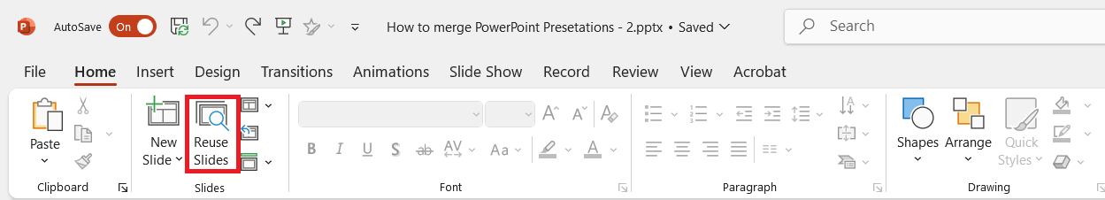 How to Merge PowerPoint Presentations