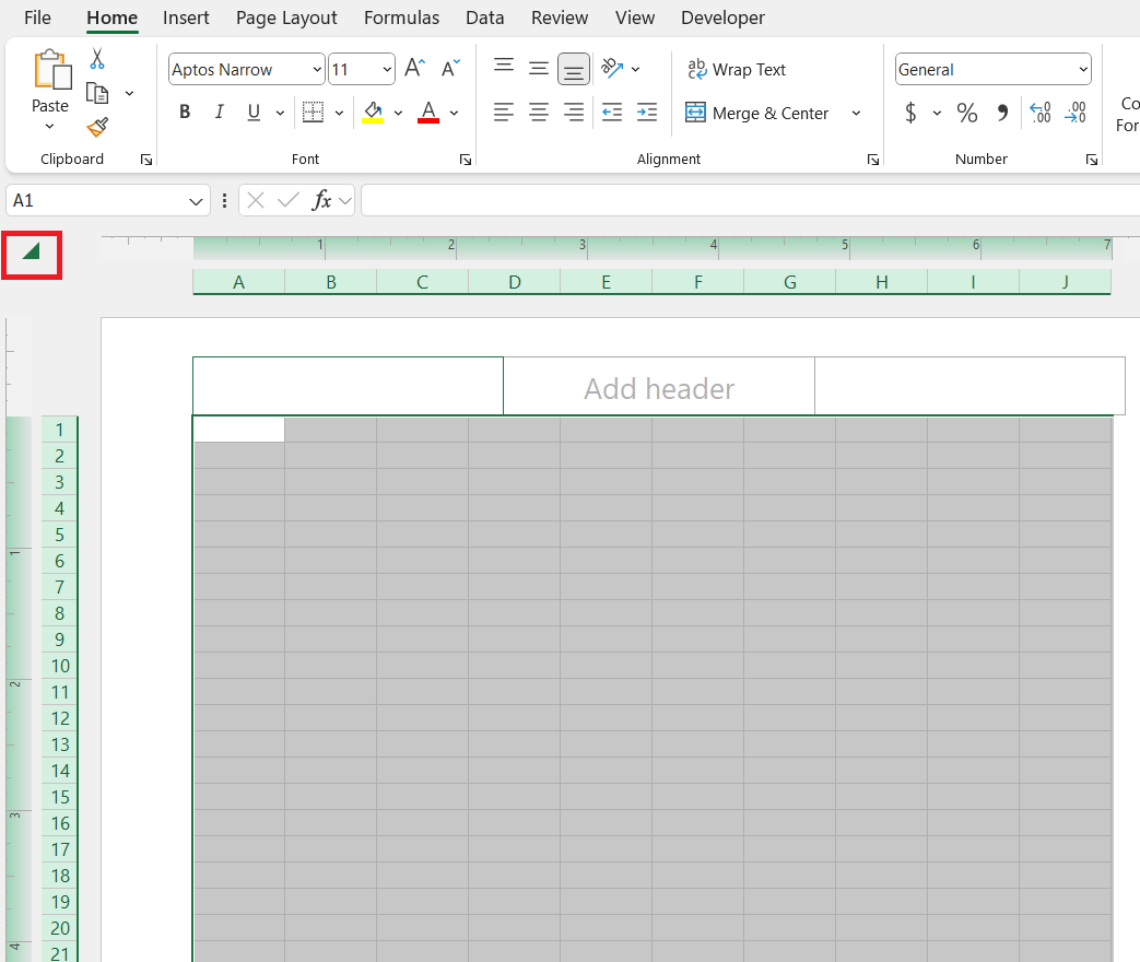 Print Graph Paper in Excel