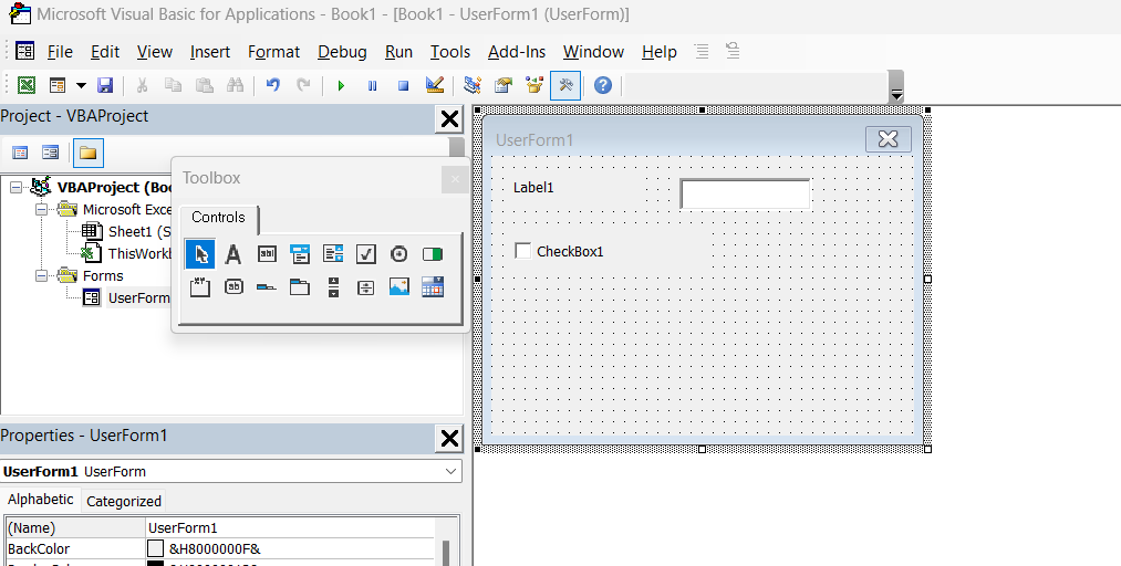 dialog box in Excel