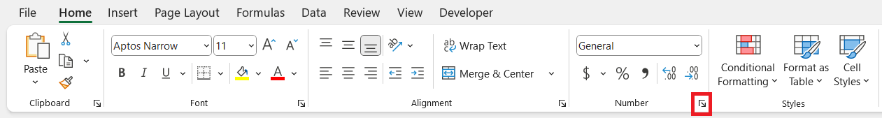 dialog box in Excel