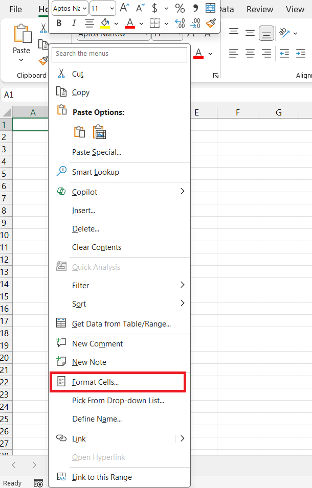 dialog box in Excel