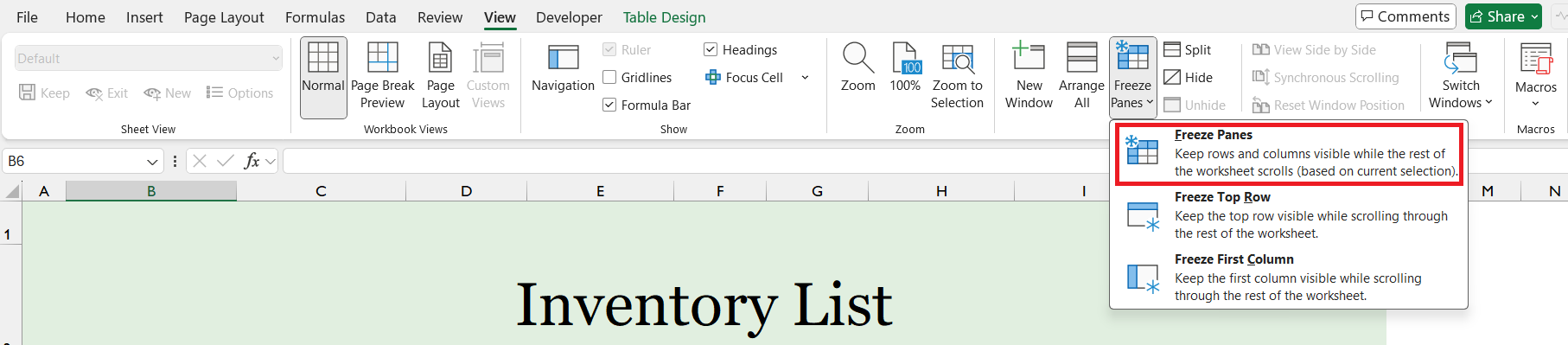 Excel Inventory Templates