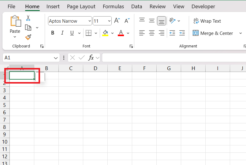 Excel Column Numbering