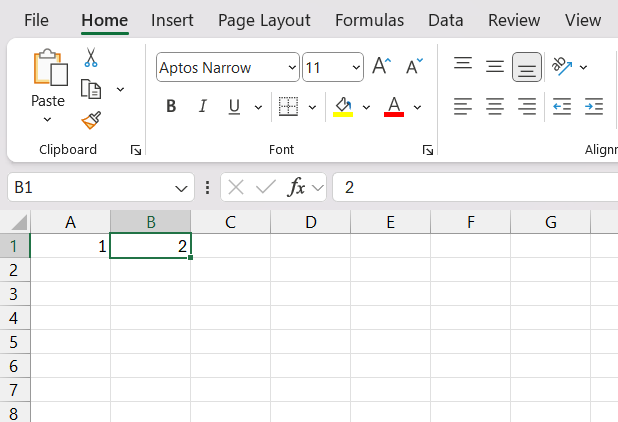 Excel Column Numbering