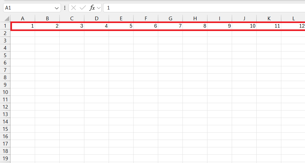 Excel Column Numbering