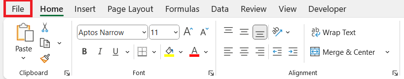 Excel Column Numbering