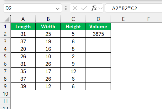 Volume of a Rectangular Prism