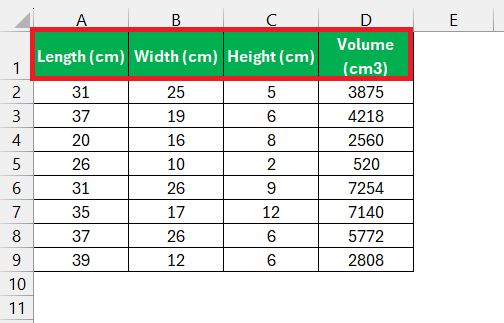 Volume of a Rectangular Prism