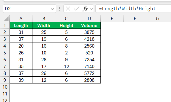 Volume of a Rectangular Prism