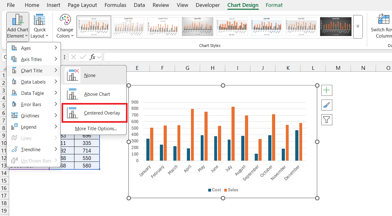 How to Title a Graph in Excel