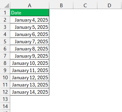 Change Date Format in Excel