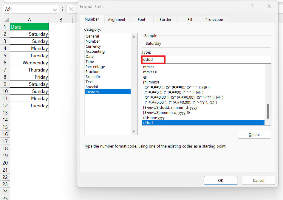 Change Date Format in Excel