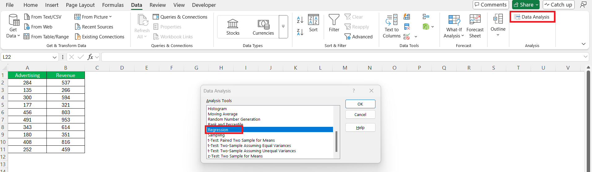 Residual Standard Error in Excel