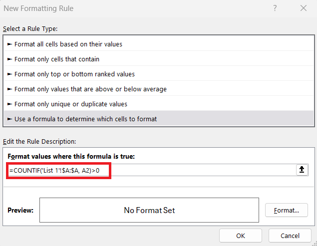 Excel Cross Referencing