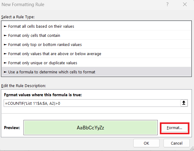 Excel Cross Referencing