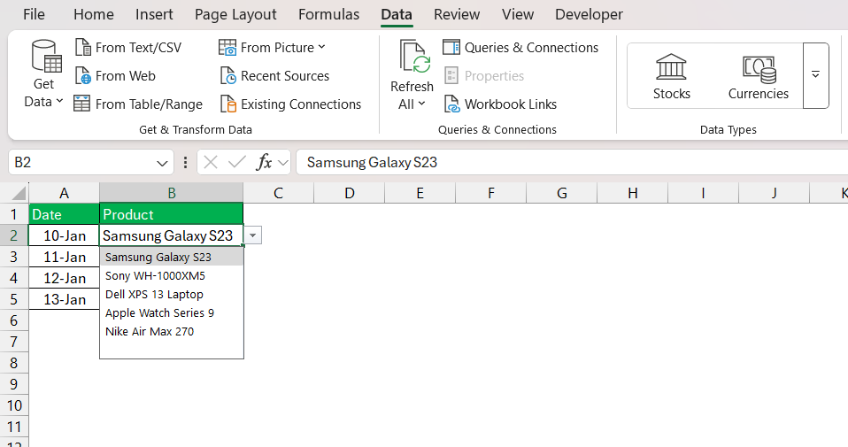 Excel Cross Referencing