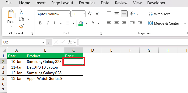 Excel Cross Referencing