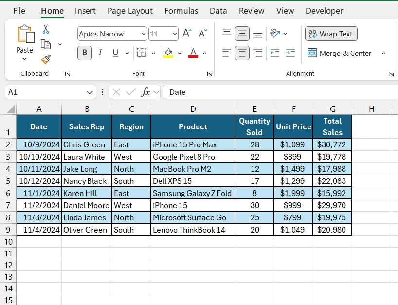 Convert Word to Excel