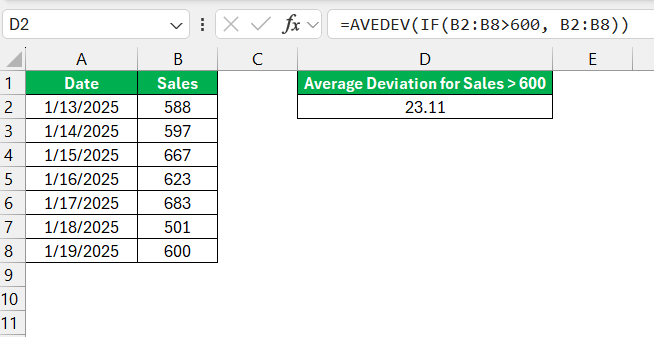 Average Deviation