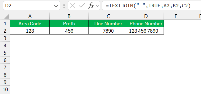 Phone Number Format in Excel