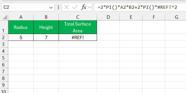 Surface Area of Cylinder