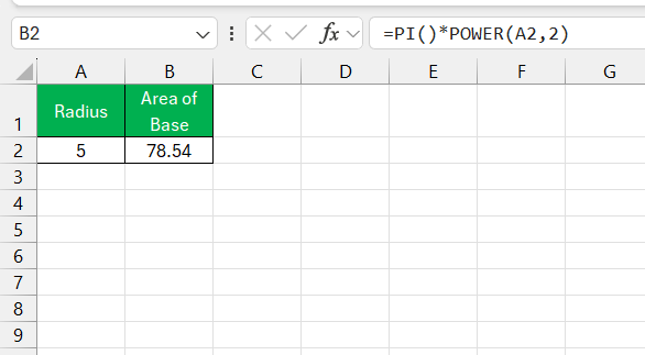 Surface Area of Cylinder