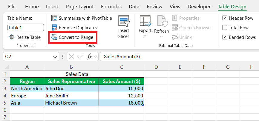 Merge and Center Shortcut in Excel