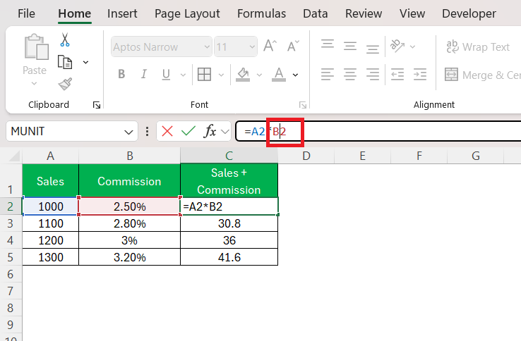 Absolute Reference Excel