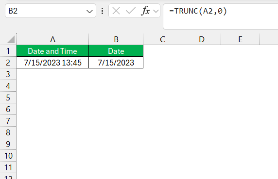 TRUNC in Excel