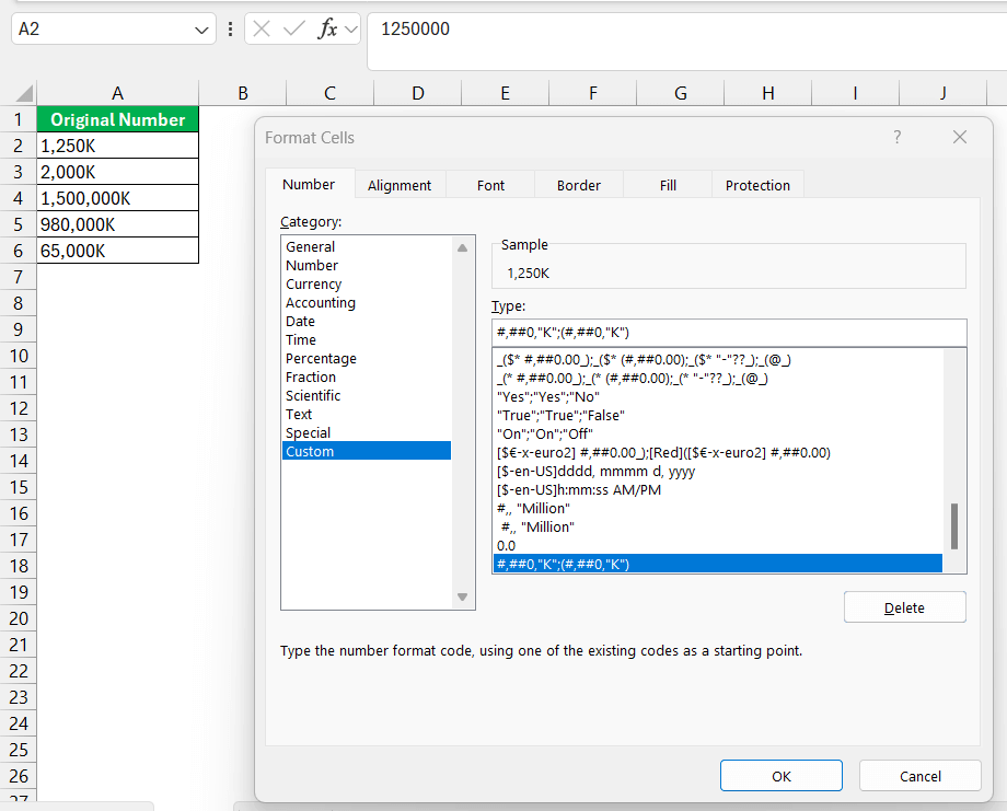 Abbreviate Numbers in Excel