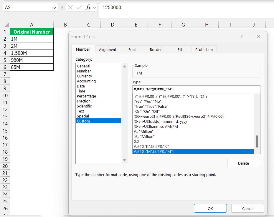 Abbreviate Numbers in Excel