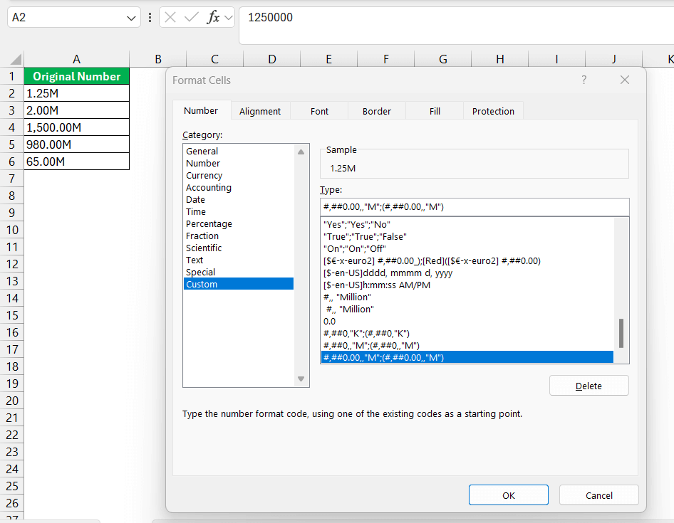 Abbreviate Numbers in Excel