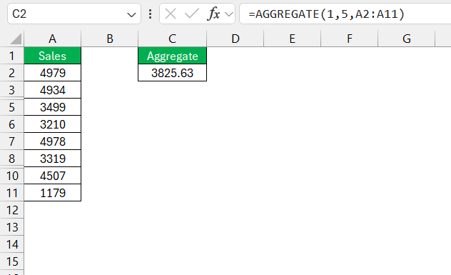 Aggregate Data in Excel