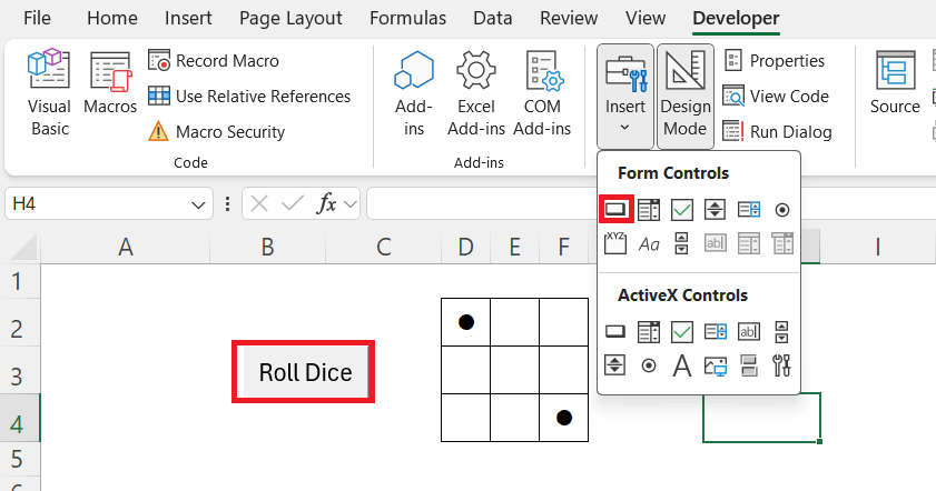 Roll the Dice in Excel